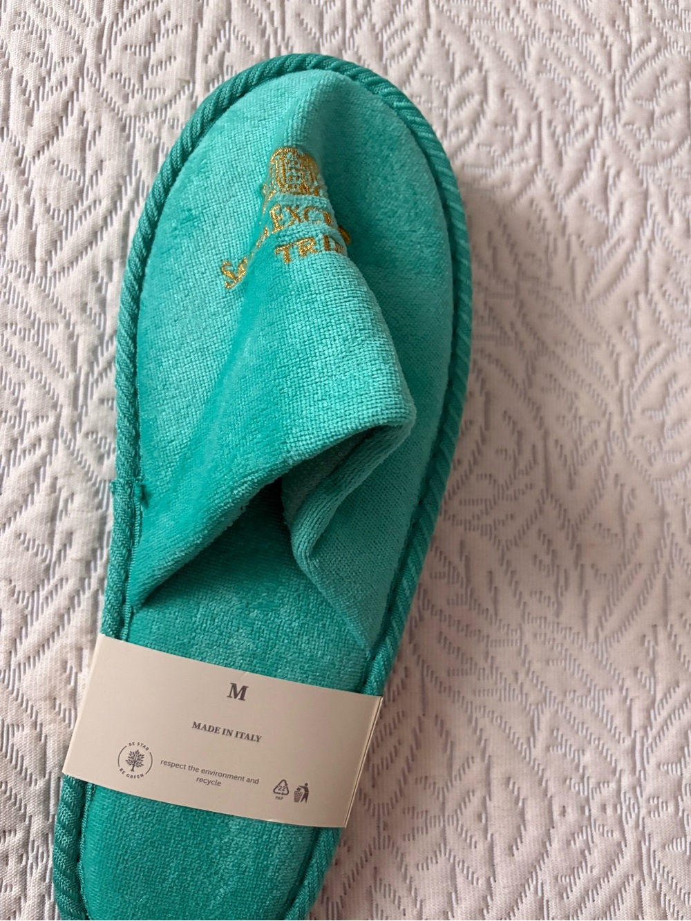 Savoia Excelsior Palace - Trieste - Slippers - Green - Size M.